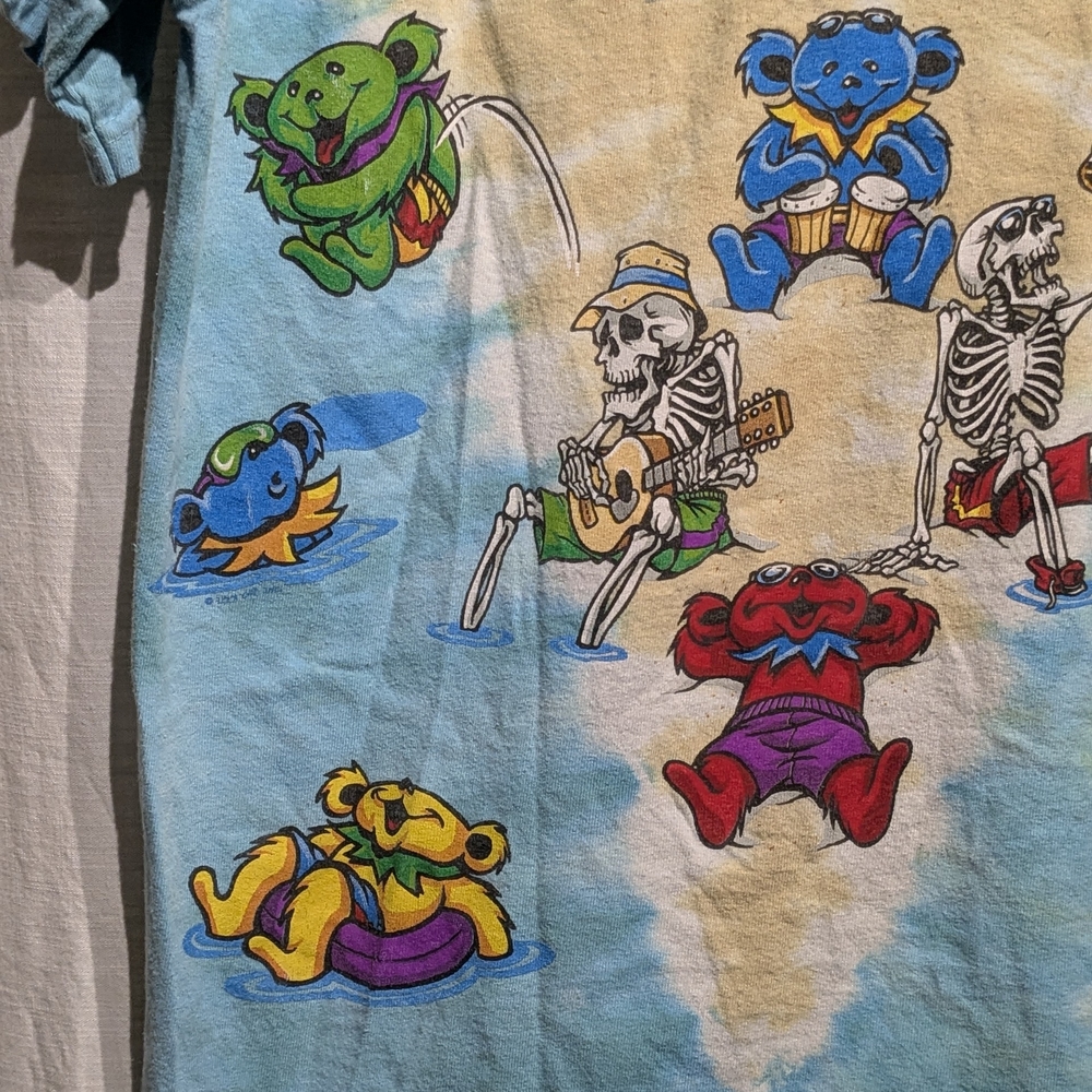Liquid Blue Grateful Dead Tie-Dye T-Shirt Medium - Picture 11 of 13